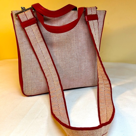 Prada Leather & Fabric Structured Bag w/Removable Prada Shoulder Strap - Picture 11 of 16